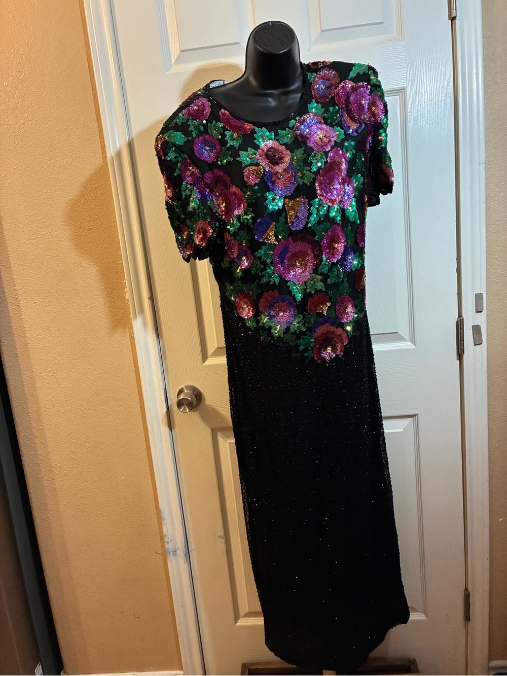 Vintage 1980s Laurence Kazar sequins dress